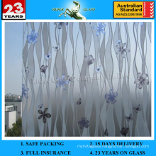 4-12mm Satin Etched Glass with AS/NZS2208: 1996